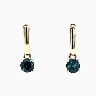Sadie | Australian Blue-Green Parti Sapphire Drop Earrings