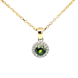 Claire | Australian Green Parti Sapphire Necklace
