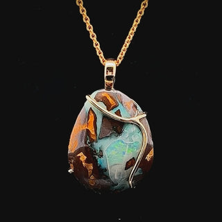 Melaleuca | Australian Crystal Boulder Opal Necklace