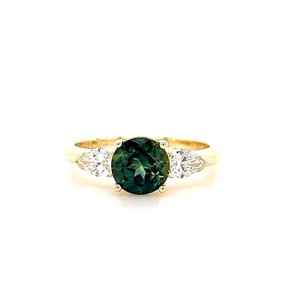 Genevieve | Australian Green-Blue Parti Sapphire Ring