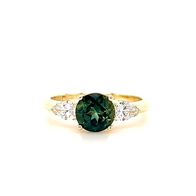 Genevieve | Australian Green-Blue Parti Sapphire Ring