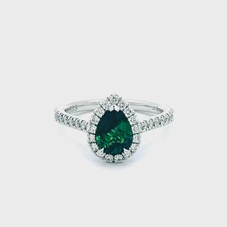 Alexis | Australian Green-Blue Parti Sapphire Ring