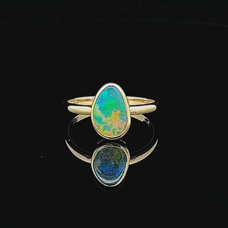 Tena | Multicoloured Australian Crystal Opal Ring