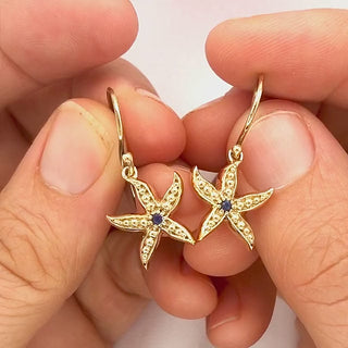 Sea Star Sapphire Earrings