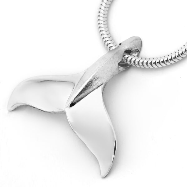 Diving Fluke Necklace in Sterling Silver by World Treasure Designs