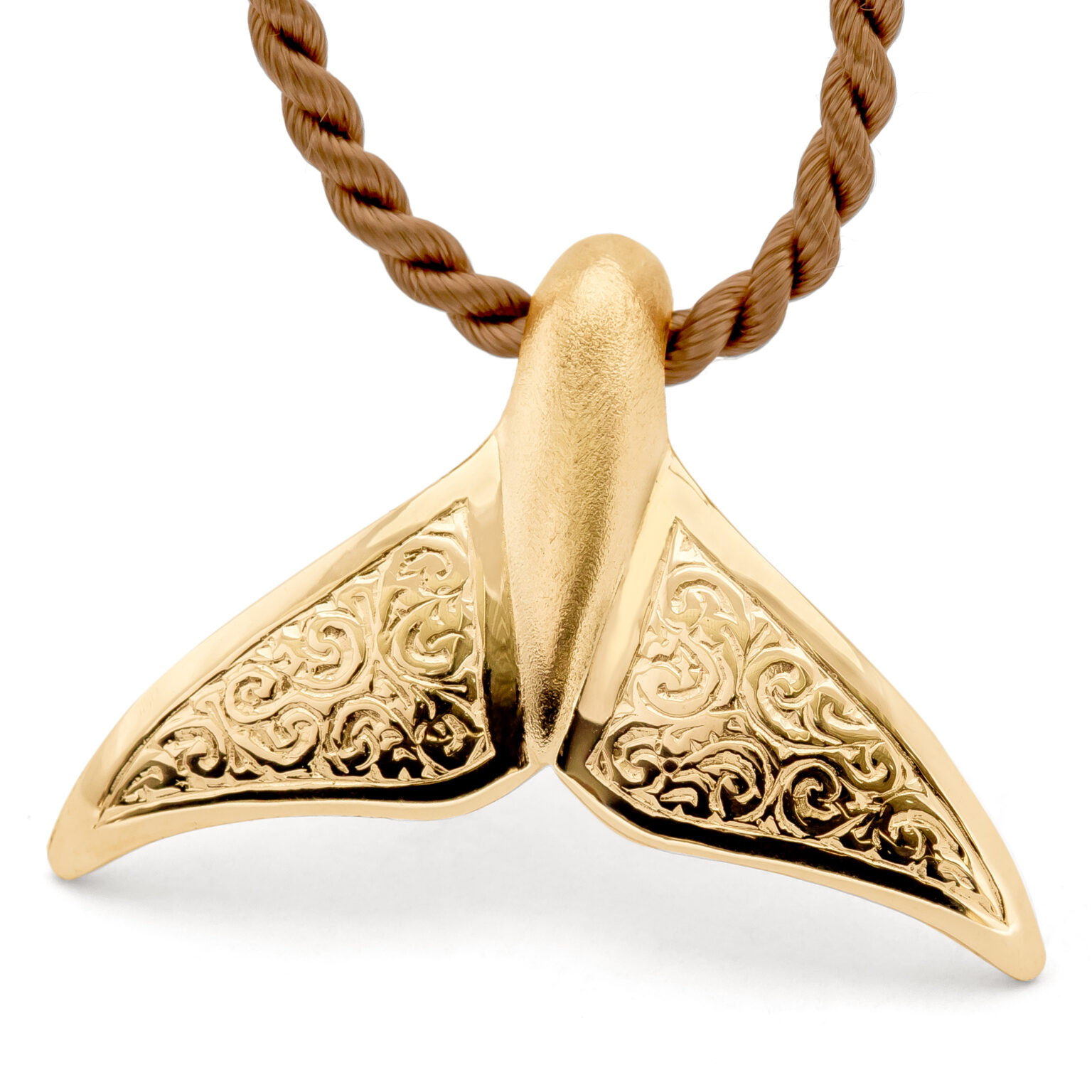 Engraved Fluke Whale Tail Necklace - Ocean Jewellery by World Treasure  Designs