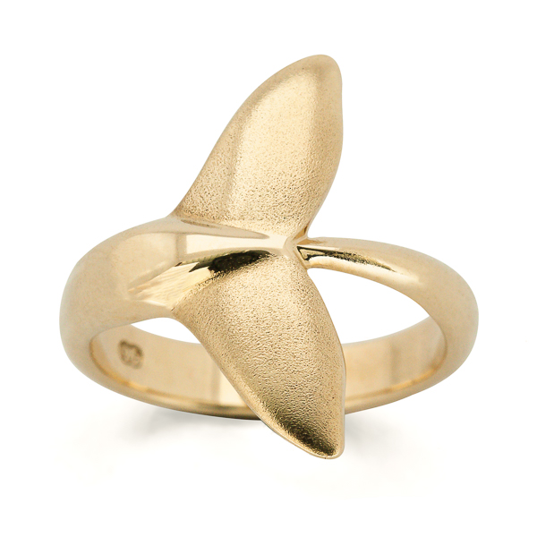9K Gold Whale Tail Ring
