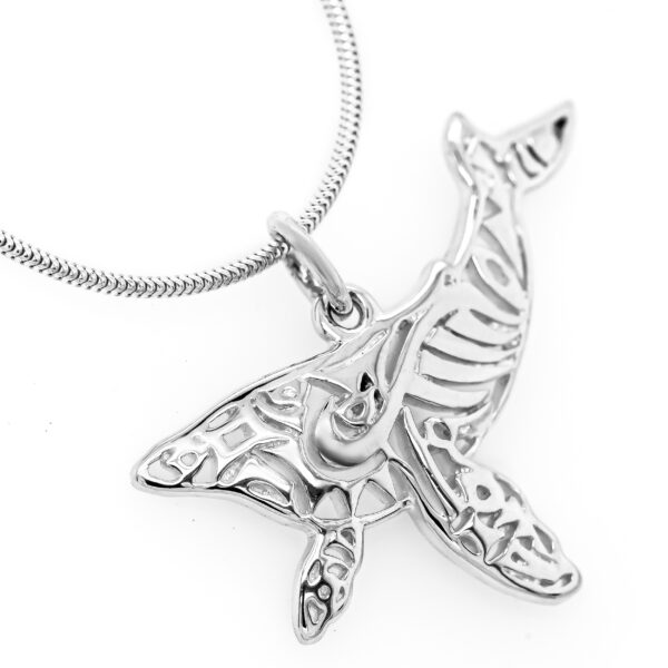 Humpback Whale Paikea Necklace in Sterling Silver by World Treasure Designs