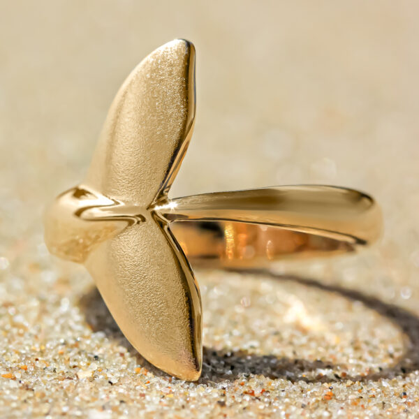 Yellow Gold Nala's Fluke Ring by World Treasure Designs