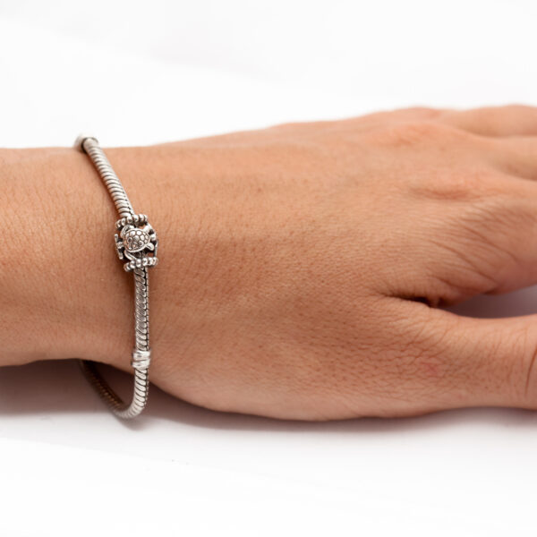 Pandora Bracelet with Sea Turtle Bead in Sterling Silver by World Treasure Designs