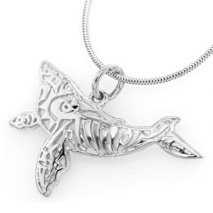 Humpback Paikea Necklace in Sterling Silver by World Treasure Designs