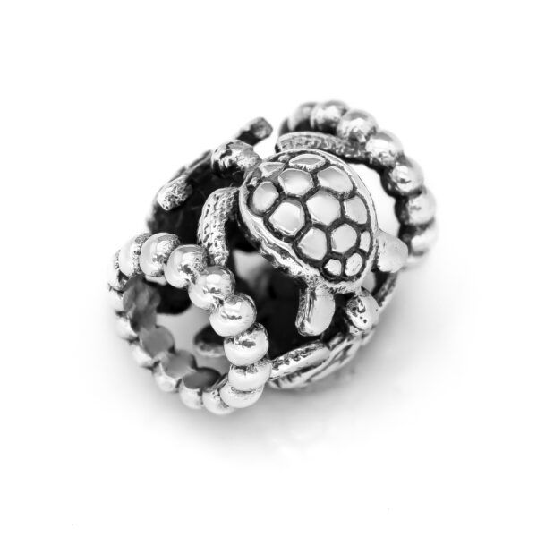 Sea Turtle Bead in Sterling Silver by World Treasure Designs