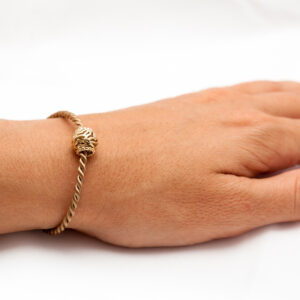 Whale Lover Fluke Bead Fits on Pandora Bracelet in Yellow Gold by World Treasure Designs