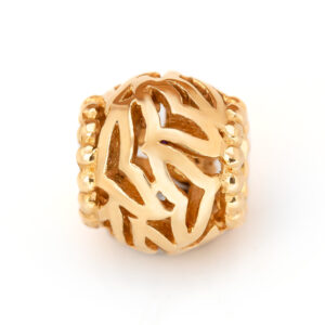 Whale Lover Fluke Bead Pandora Compatible in Yellow Gold by World Treasure Designs