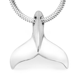 Sterling Silver Whale Tail Necklace by World Treasure
