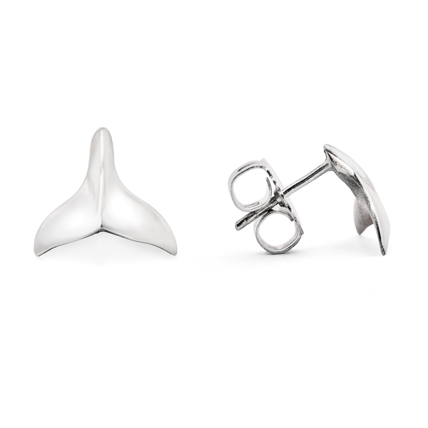 Details about   5mm Tiny Whale Fluke Tail Studs 925 Sterling Silver Push Back Earrings 
