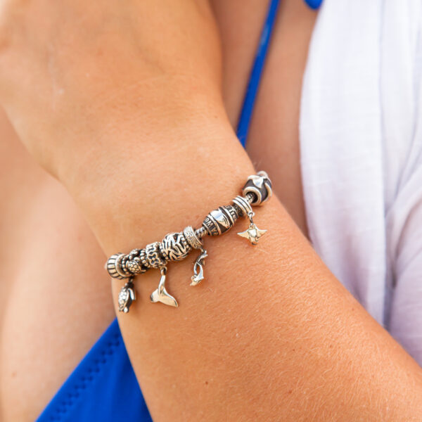 World Treasure Bead Compatible with Pandora Featuring Humpback, Dolphin, and Sea Turtle in Sterling Silver by World Treasure Designs