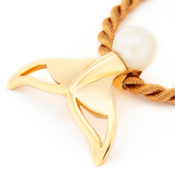 Ocean Creations Pendant Necklace with Freshwater Pearl in Yellow Gold by World Treasure Designs