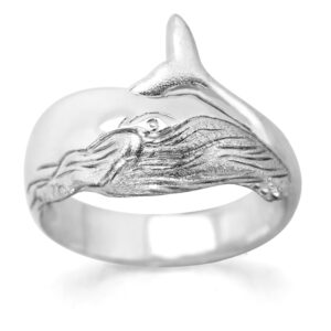 Sterling Silver Humpback Whale Ring