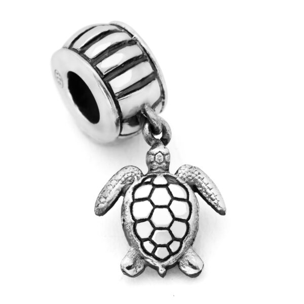Sea Turtle Charm in Sterling Silver by World Treasure Designs
