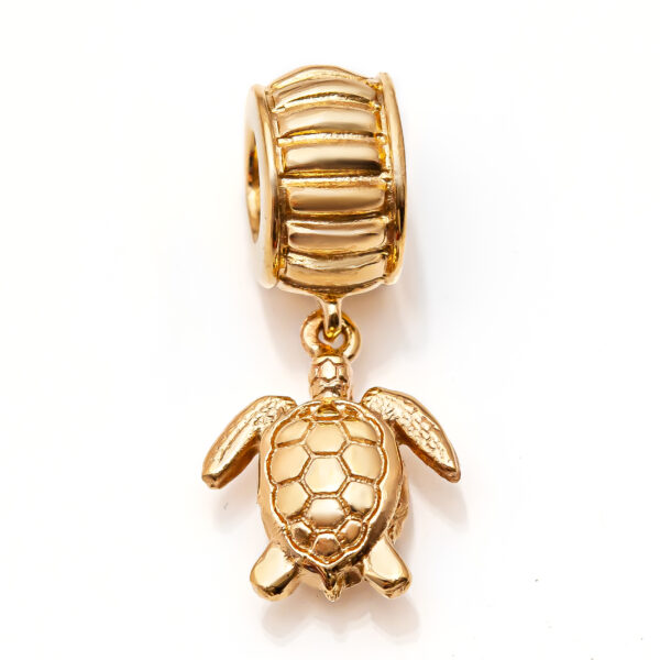 Sea Turtle Charm in Yellow Gold by World Treasure Designs
