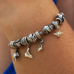 Manta Ray Charm in Sterling Silver by World Treasure Designs