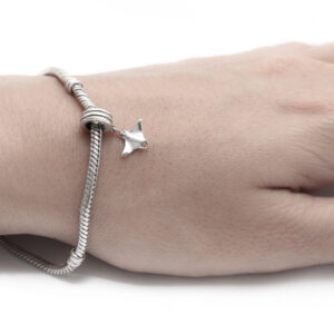 Silver Manta Ray Charm for Pandora Bracelet
