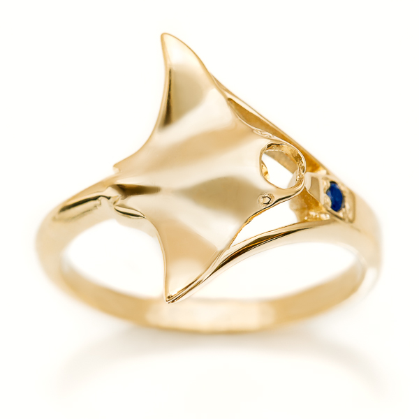 9 Carat Gold Manta Ray Ring