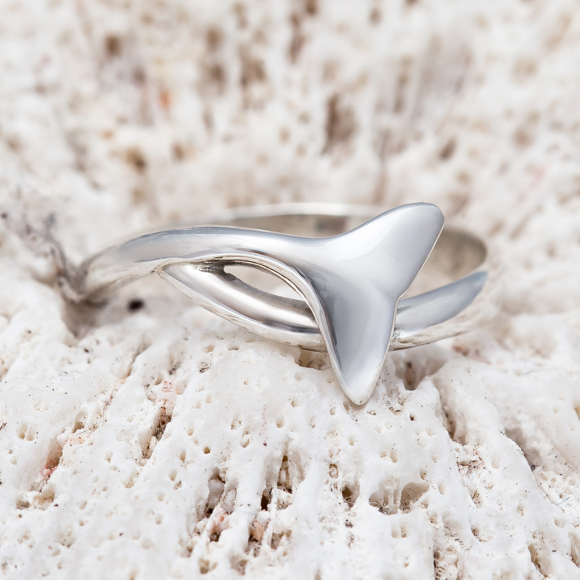 Baby Humpback Whale Tail Ring - World Treasure Designs