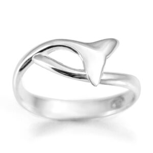 Sterling Silver Humpback Whale Tail Ring by World Treasure Designs