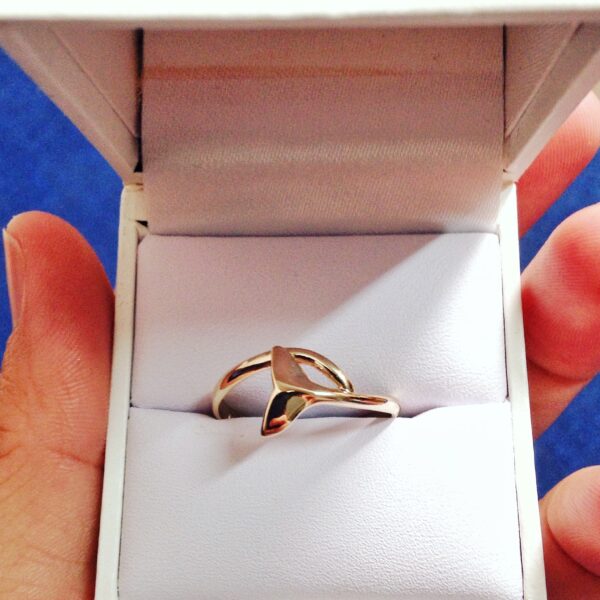Gold Baby Whale Tail Ring