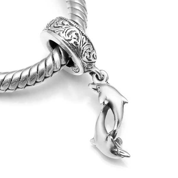 Silver Dolphin Charm fits Pandora by World Treasure