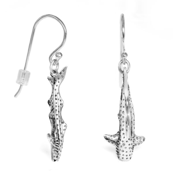Silver Whale Shark Earrings by World Treasure Designs