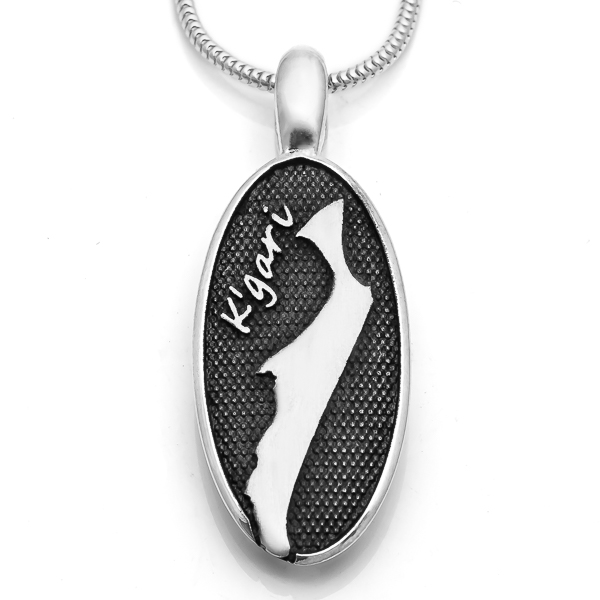 K'gari Fraser Island Necklace in Silver by World Treasure Designs