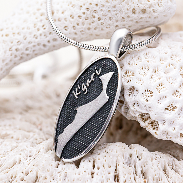Silver K'gari Fraser Island Necklace by World Treasure Designs