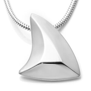 Silver Anti-Finning Shark Fin Necklace by World Treasure Designs