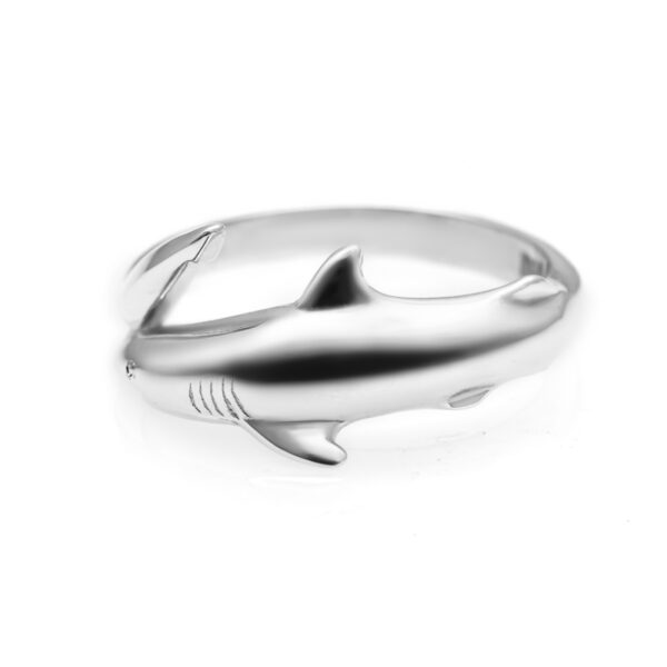 Silver Reef Shark Ring by World Treasure Designs