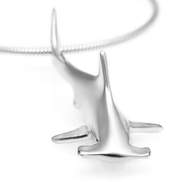 Hammerhead Shark Necklace in Silver by World Treasure Designs Jewellery