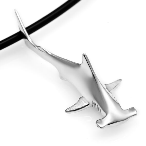 Hammerhead Shark Pendant Necklace in Silver by World Treasure Designs Jewellery