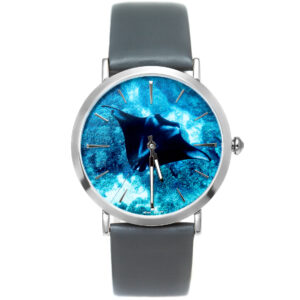 Ocean Watch Manta Ray Watch Gray Leather by World Treasure Designs