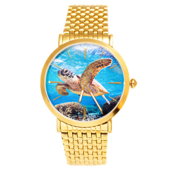 Ocean Watch Sea Turtle Watch Yellow Gold by World Treasure Designs