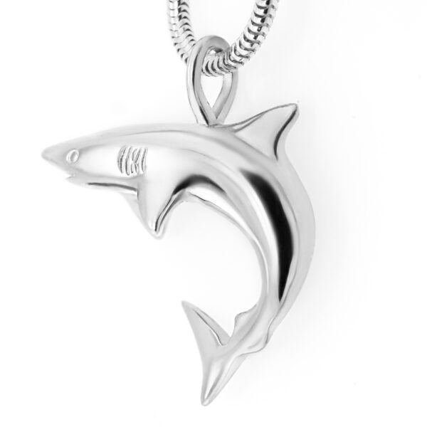 Reef Shark Necklace in Sterling Silver by World Treasure Designs
