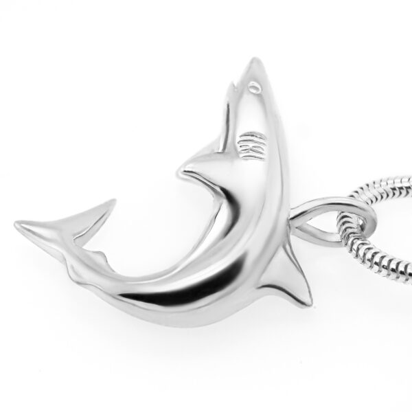 Silver Reef Shark Necklace by World Treasure Designs