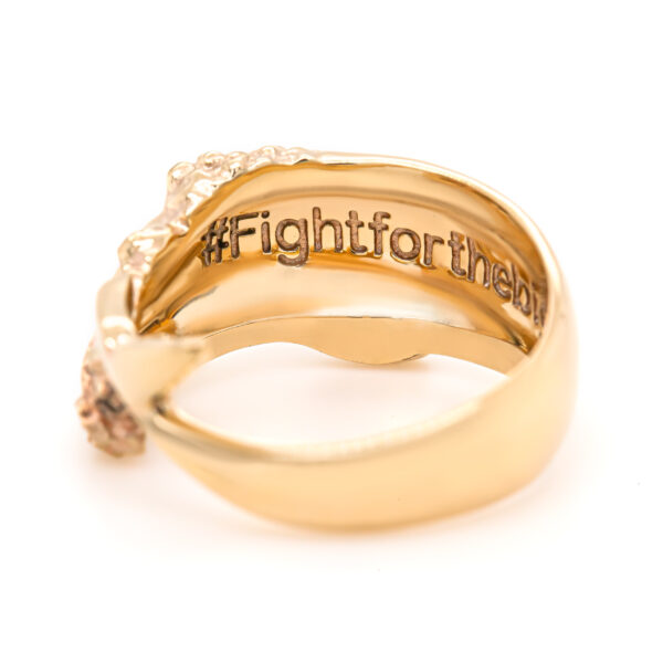 Fight for the Bight Southern Right Whale Ring Gold by World Treasure Designs