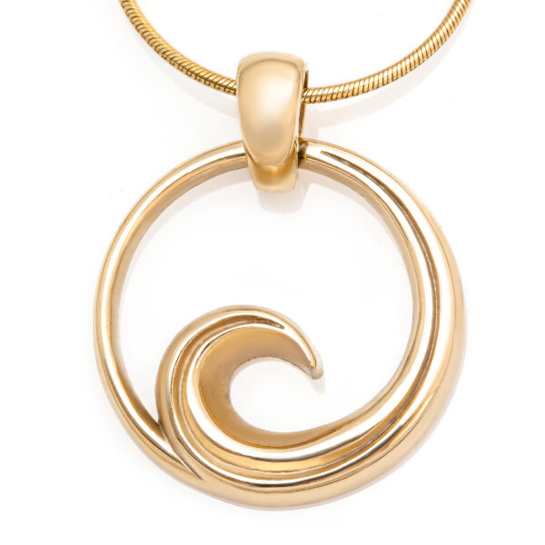Gold Wave Necklace by World Treasure Designs