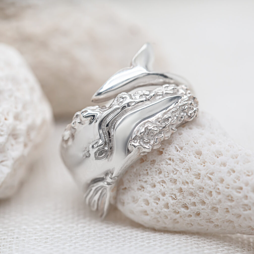 Ocean Jewellery Southern Right Whale Ring by World Treasure Designs