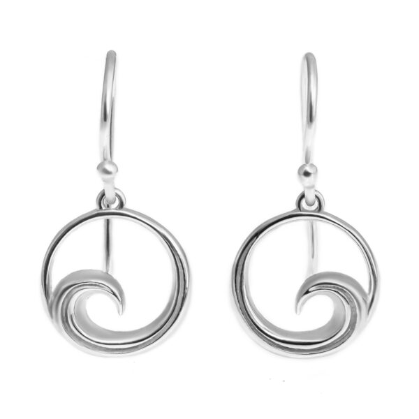 Silver Wave Earrings by World Treasure Designs