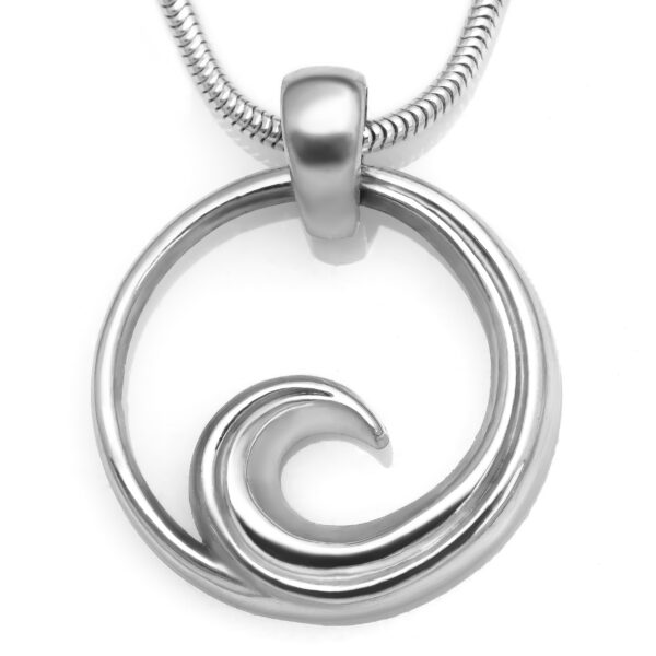 Silver Wave Necklace by World Treasure Designs