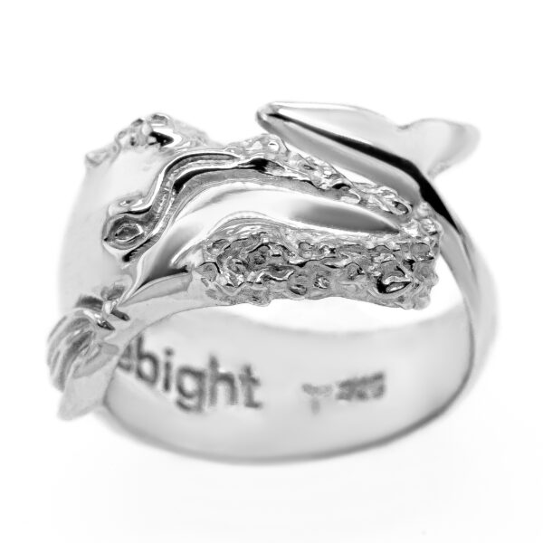 Southern Right Whale Ring Fight for the Bight in Silver by World Treasure Designs