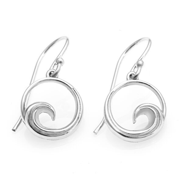 Sterling Silver Wave Earrings by World Treasure Designs